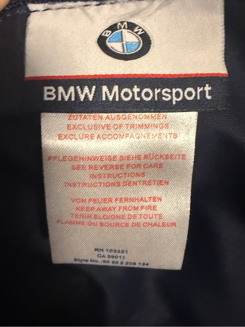 BMW Motorsport Backpack Navy & White with M Stripes NWOT - Picture 13 of 16